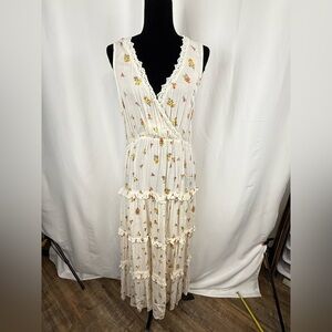 ASOS | Dresses | Asos Butterfly Sleeve Tie Back Faux Wrap Floral Maxi Dress  | Poshmark